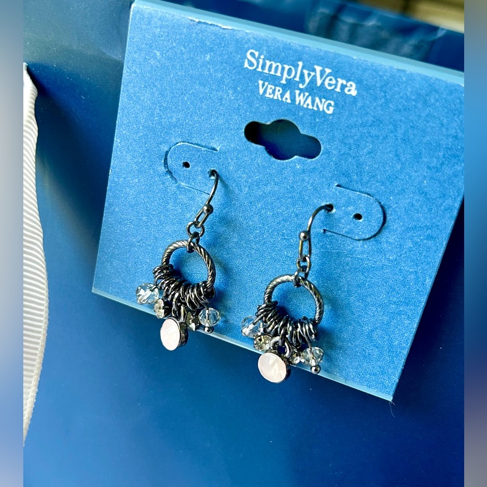 5/$25 Simply Vera Vera Wang Black and Silver Earrings